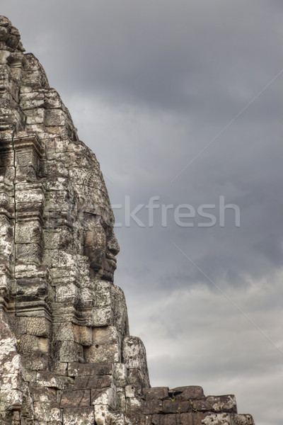 Angkor Cambogia pietra faccia profilo tempio Foto d'archivio © ldambies