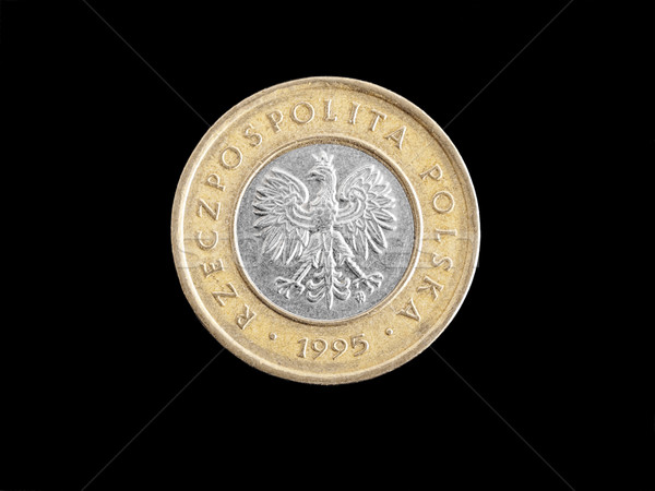 Monety makro dwa odizolowany czarny finansów Zdjęcia stock © ldambies