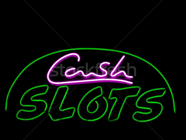 Cash neonreclame zwarte geld succes roze Stockfoto © ldambies