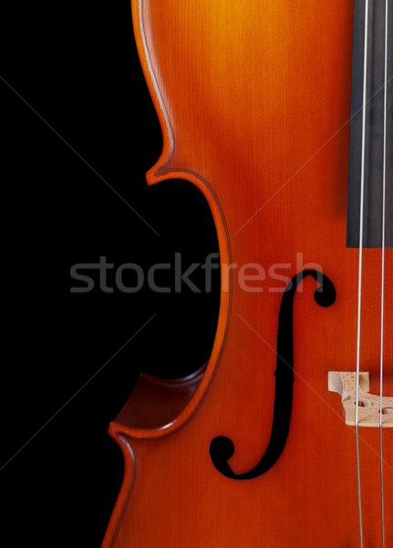 Cello primer plano aislado negro violín jazz Foto stock © ldambies