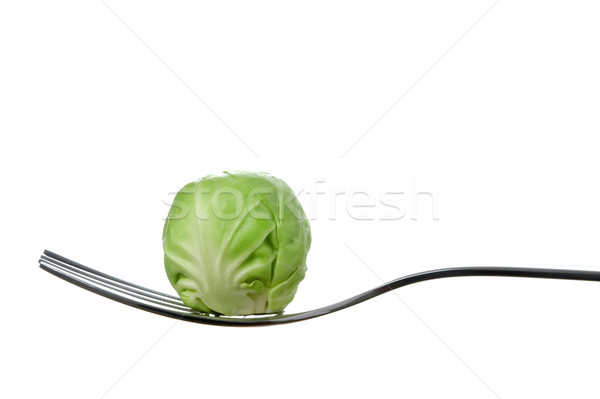 Widelec biały zielone warzyw świeże Zdjęcia stock © leeavison