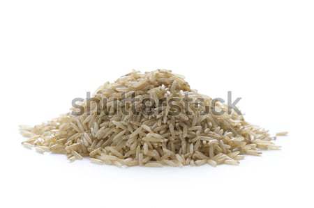 Stok fotoğraf: Kahverengi · basmati · pirinç · beyaz