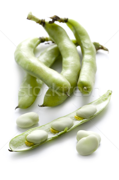 broad beans on white background Stock photo © leeavison