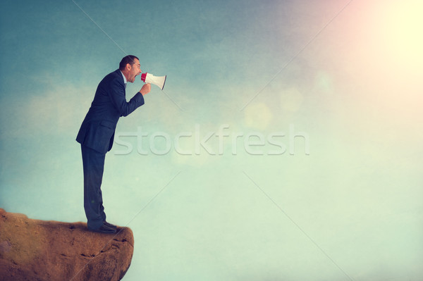 businessman megaphone  Stock photo © leeavison