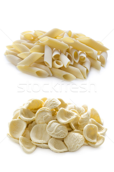 orecchiette and penne pasta isolated Stock photo © leeavison