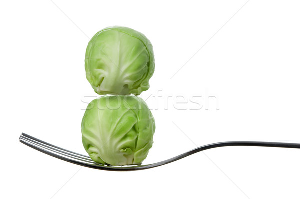 brussel sprout on a fork Stock photo © leeavison