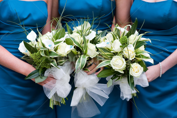 Bloemen boeket bruiloft vrouwen rozen Stockfoto © leeavison