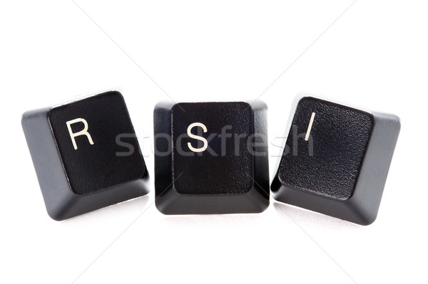 Repetitieve letsel computer sleutels brieven Stockfoto © leeavison