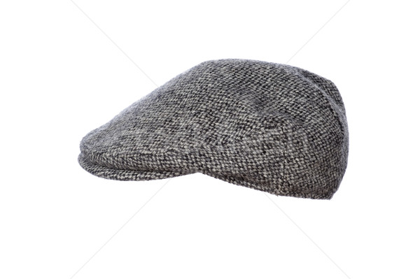 grey tweed flat cap isolated Stock photo © leeavison
