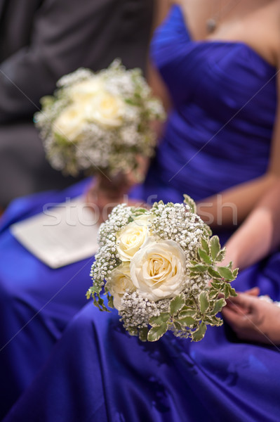 Bruiloft steeg witte boeket paars Stockfoto © leeavison