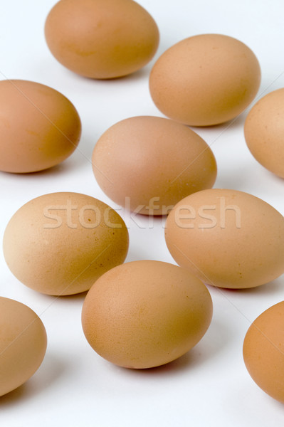 Stock photo: brown hens eggs