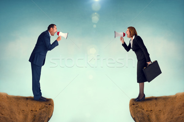 business concept conflict megaphone Stock photo © leeavison