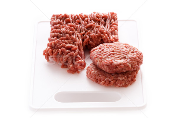 making hamburgers from raw ground beef Stock photo © leeavison