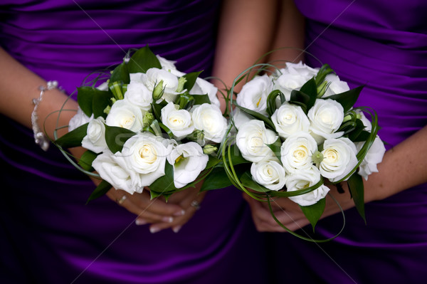[[stock_photo]]: Fleurs · bouquet · mariage · femmes · roses