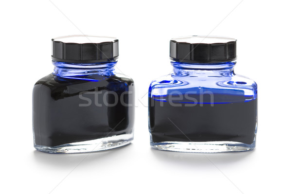 two bottles of blue ink Stock photo © leeavison