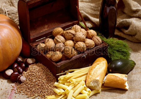 chest with walnuts  Stock photo © leedsn