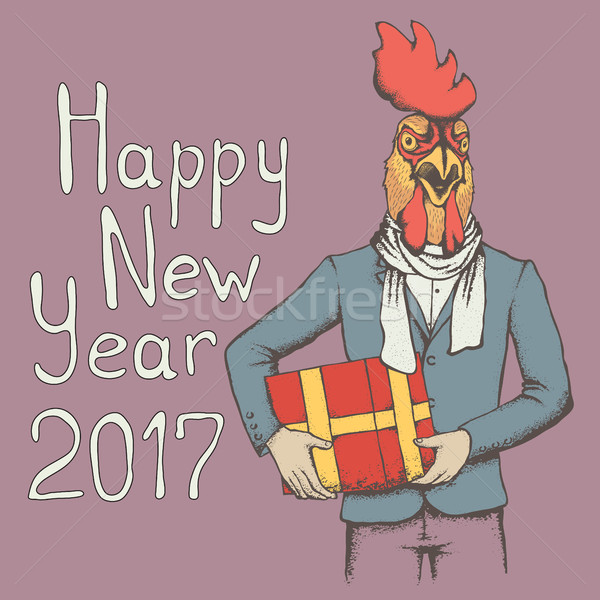 公雞 聖誕節 人的 訴訟 禮物 新年 商業照片 © leedsn