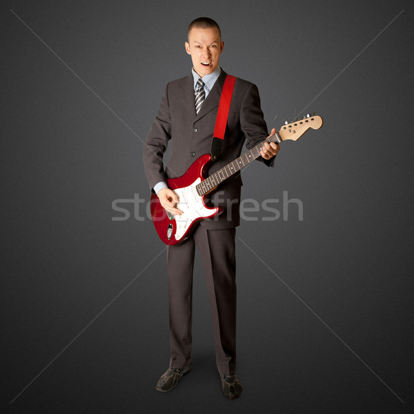 punk man with the guitar Stock photo © leedsn