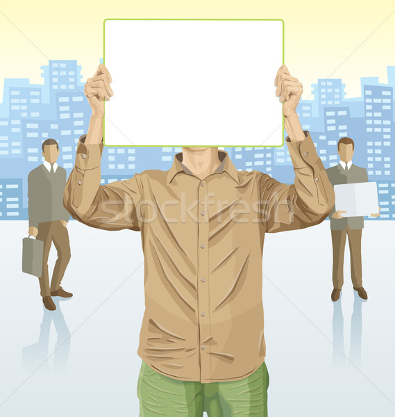 Vektor üzletember sziluettek üzletemberek üzletember átláthatóság Stock fotó © leedsn
