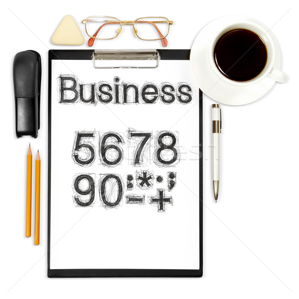 抽象的な ビジネス アルファベット オフィス 供給 孤立した ストックフォト © leedsn