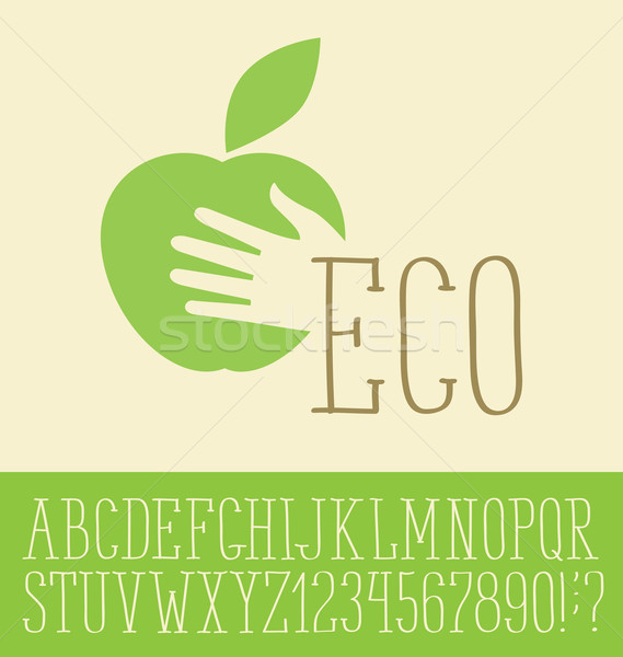 Logotype with font Stock photo © leedsn