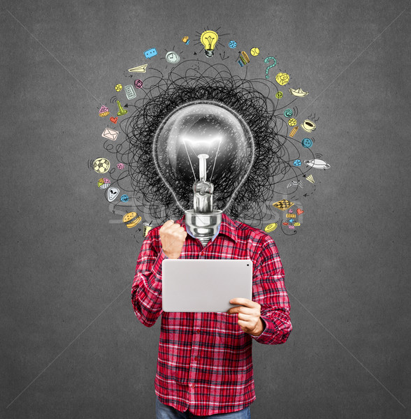 商业照片: 灯·头· 男子 · 主意 ·手