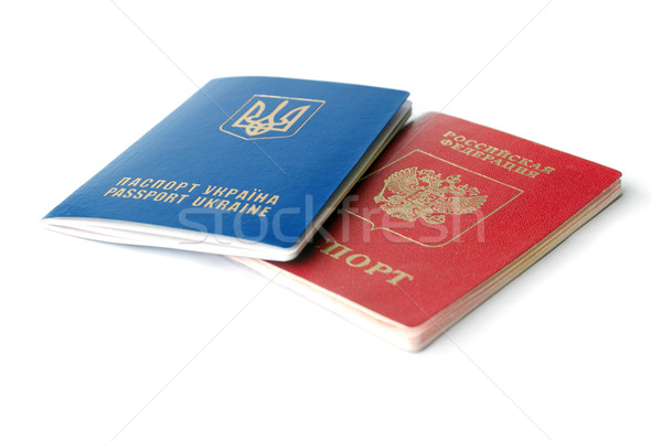 Ukrainian and Russian ID passports  Stock photo © leedsn