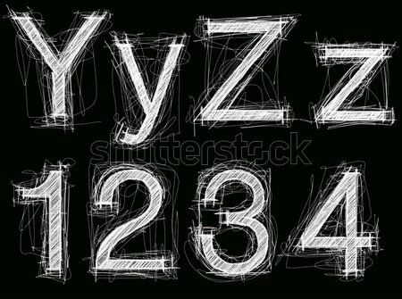 Diament litery numery duży mały wektora Zdjęcia stock © leedsn