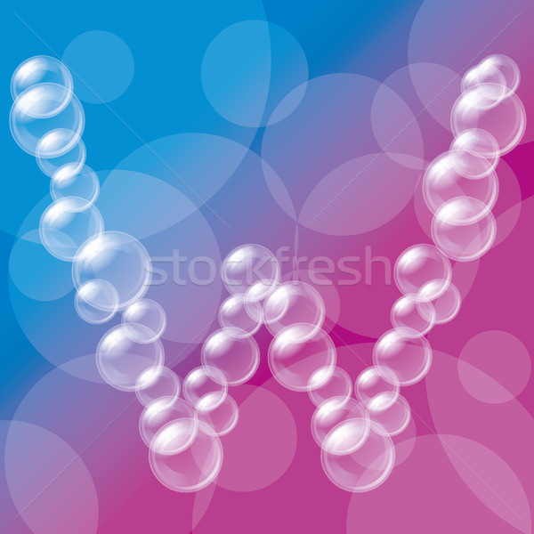 Transparent bulles alphabet vecteur eps 10 [[stock_photo]] © leedsn