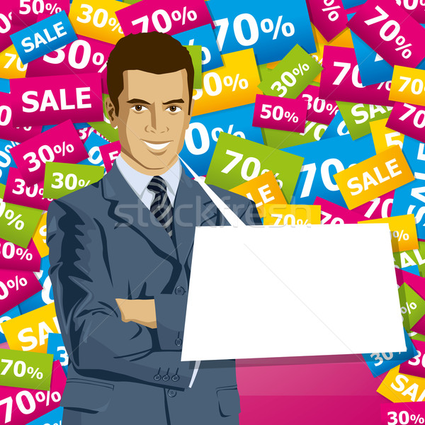 Vector Businessman In Suit Stock photo © leedsn