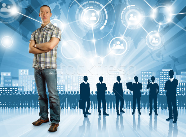 Business Man Employer Stock photo © leedsn