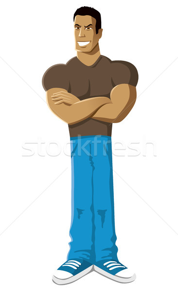 Man With Muscles Stock photo © leedsn