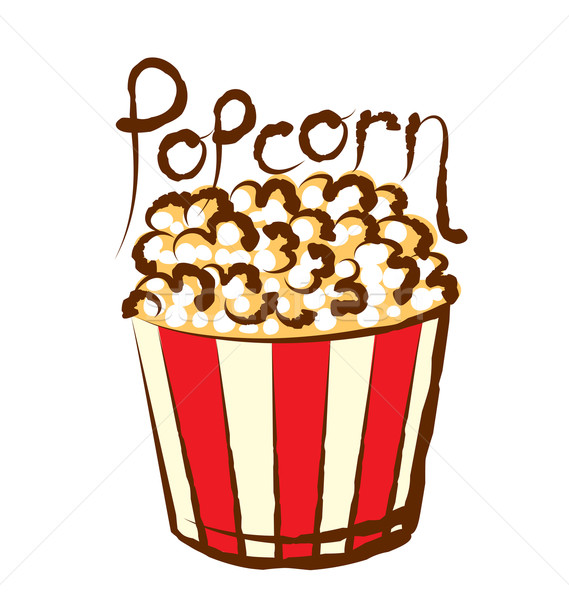 [[stock_photo]]: Vecteur · popcorn · résumé · signe