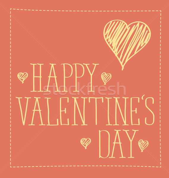 Vettore carta cuore san valentino amore design Foto d'archivio © leedsn