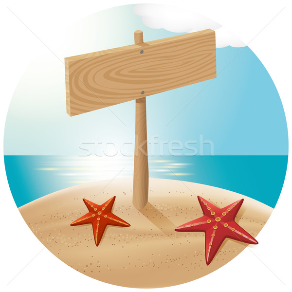Guidepost At The Sea Beach 03 Stock photo © leedsn