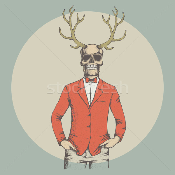 Vector skull illustration Stock photo © leedsn