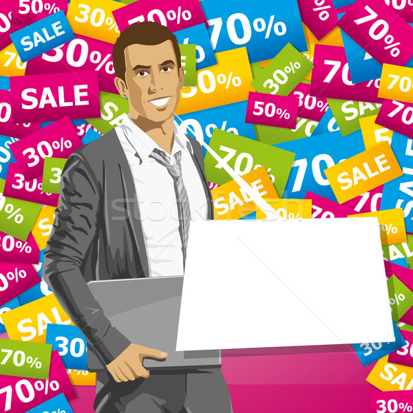 Vector Businessman In Suit Stock photo © leedsn