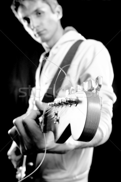 male with guitar Stock photo © leedsn