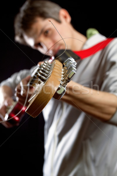 male with guitar Stock photo © leedsn