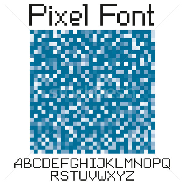 Pixel police vecteur lettres grand [[stock_photo]] © leedsn