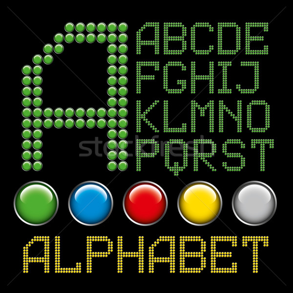 green buttons letters alphabet Stock photo © leedsn