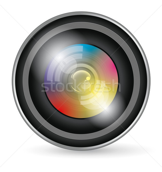 Camera Lens Icon Stock photo © leedsn