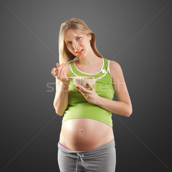 беременна женщины Салат Cute Сток-фото © leedsn