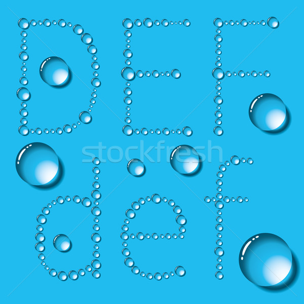 Stock photo: Water Drops Letters
