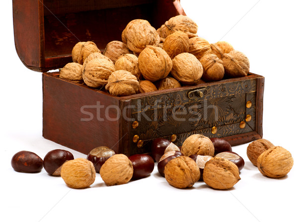 Chest With Walnuts  Stock photo © leedsn
