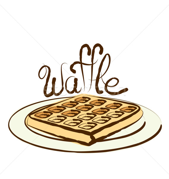 Vetor waffle abstrato restaurante Foto stock © leedsn