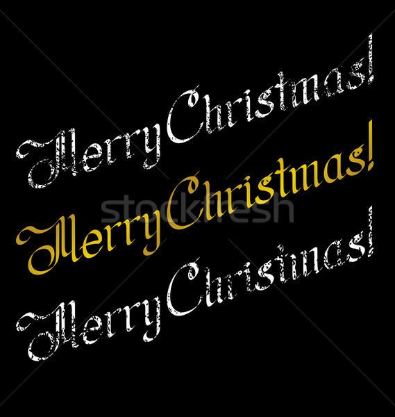 Vidám karácsony szöveg vektor kalligrafikus kártya Stock fotó © leedsn
