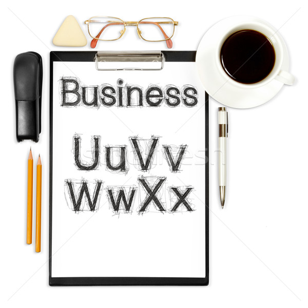 抽象的な ビジネス アルファベット オフィス 供給 孤立した ストックフォト © leedsn