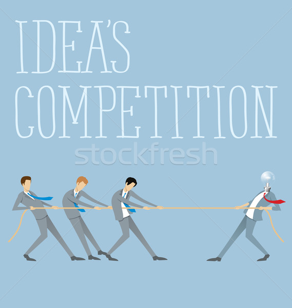 Stockfoto: Vector · business · ideeën · concurrentie · werk · zakenman