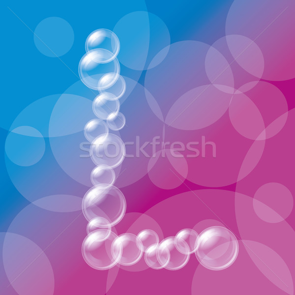 Transparent Bubbles Alphabet Stock photo © leedsn